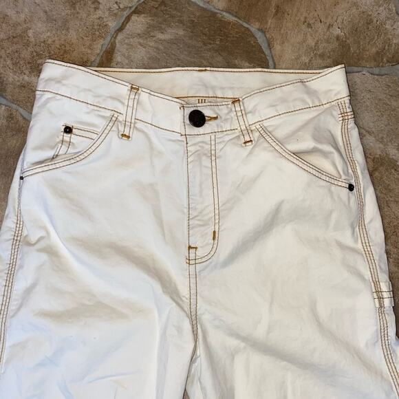 Urban Outfitters BDG High Rise Girlfriend Utility Painter's Pants, Ivory size 24 - Picture 7 of 8